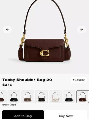 Coach Tabby Shoulder Bag 20 — Maple Brown with Gold